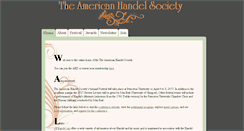Desktop Screenshot of americanhandelsociety.org