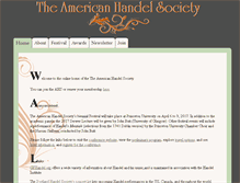 Tablet Screenshot of americanhandelsociety.org